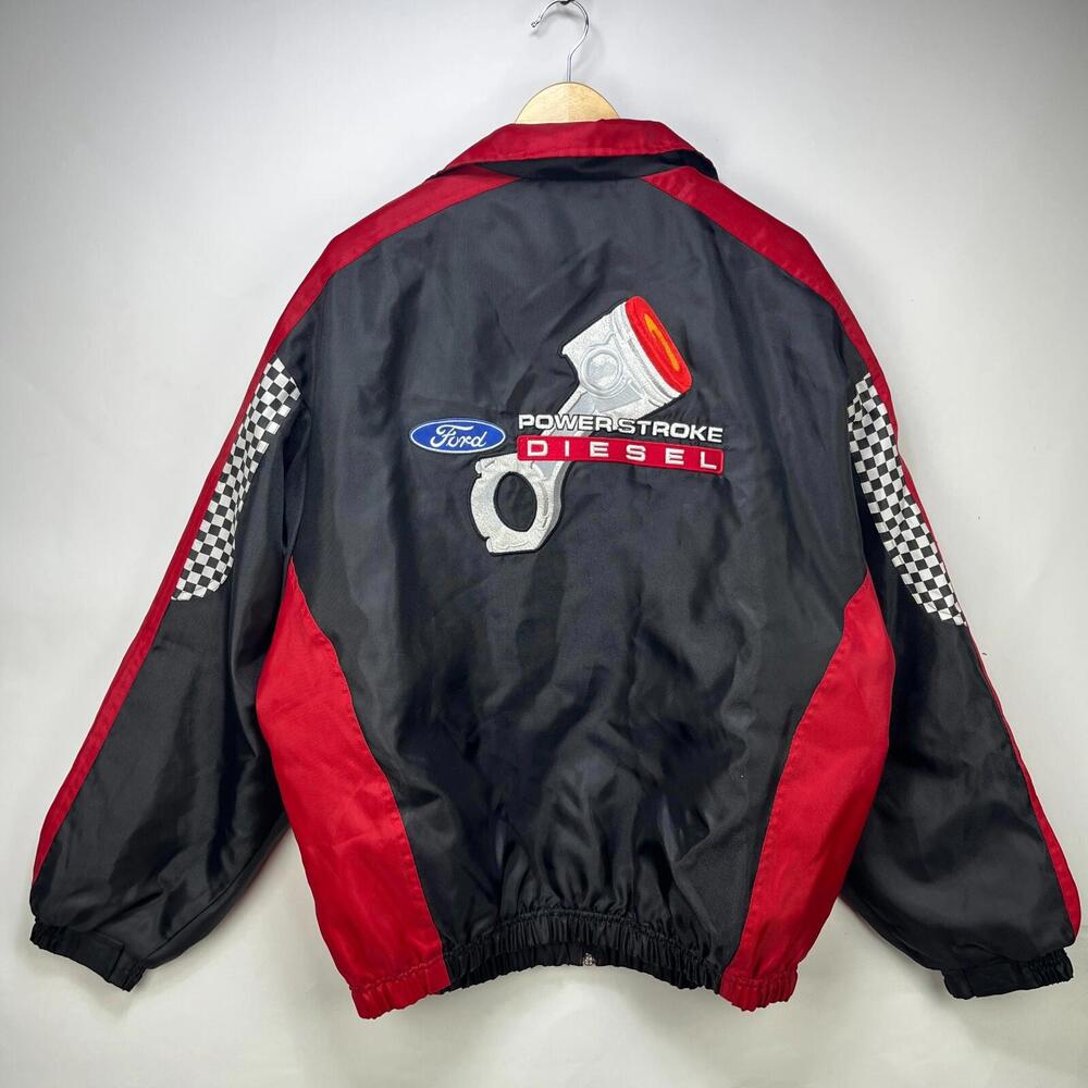 Vintage 90s Ford Power stroke Diesel Racing Jacket XL
